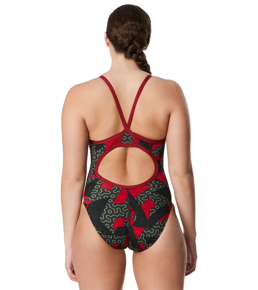 Speedo Women's Ruse Blocks Flyback One Piece Swimsuit - Image 47
