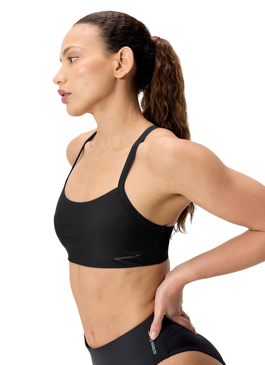 Speedo Women's Solid Racerback Bikini Top - Image 10