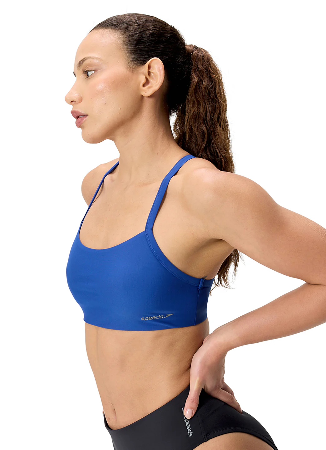 Speedo Women's Solid Racerback Bikini Top - Image 18