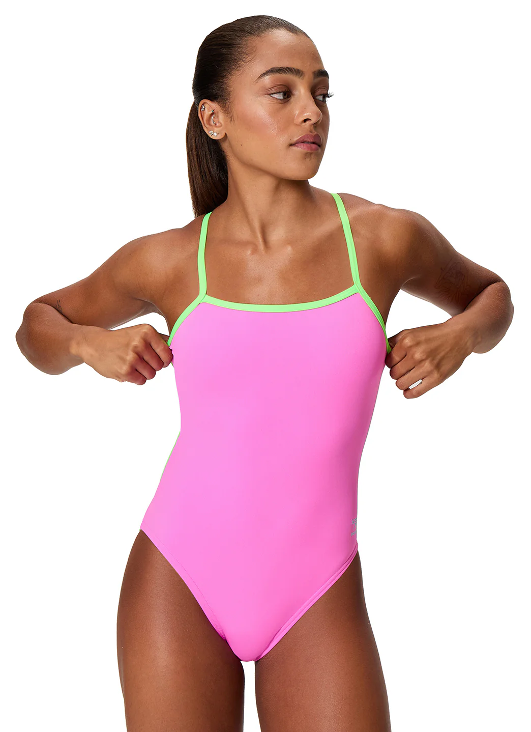 Speedo Women's Solid Tri Back One Piece Swimsuit - Image 24