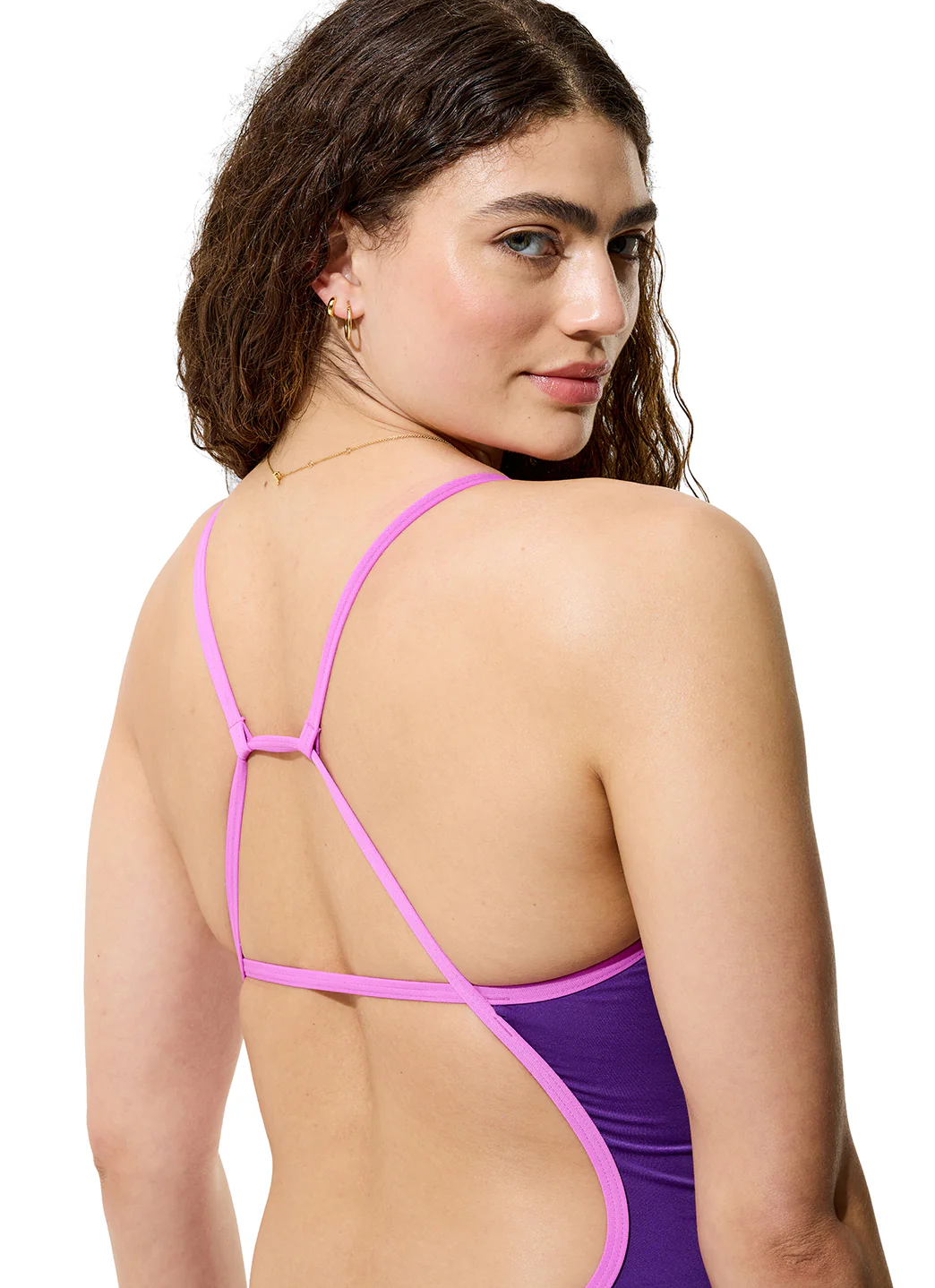 Speedo Women's Solid Tri Back One Piece Swimsuit - Image 6