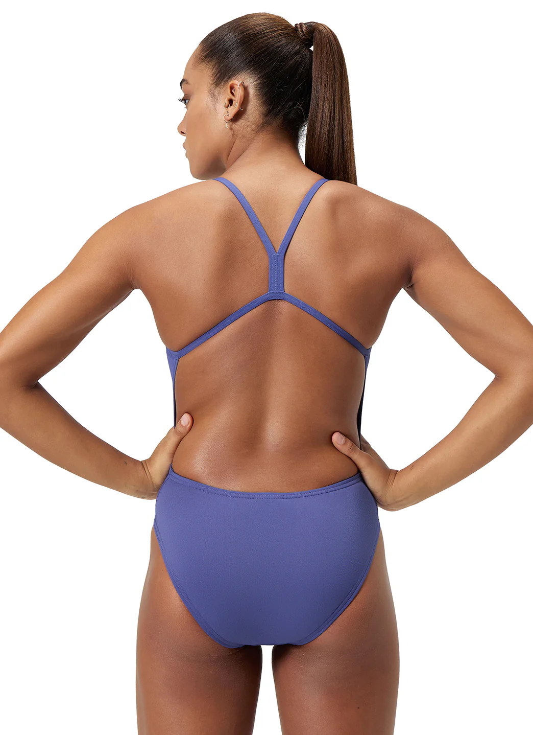 Speedo Women's Solid V Back One Piece Swimsuit - Image 5