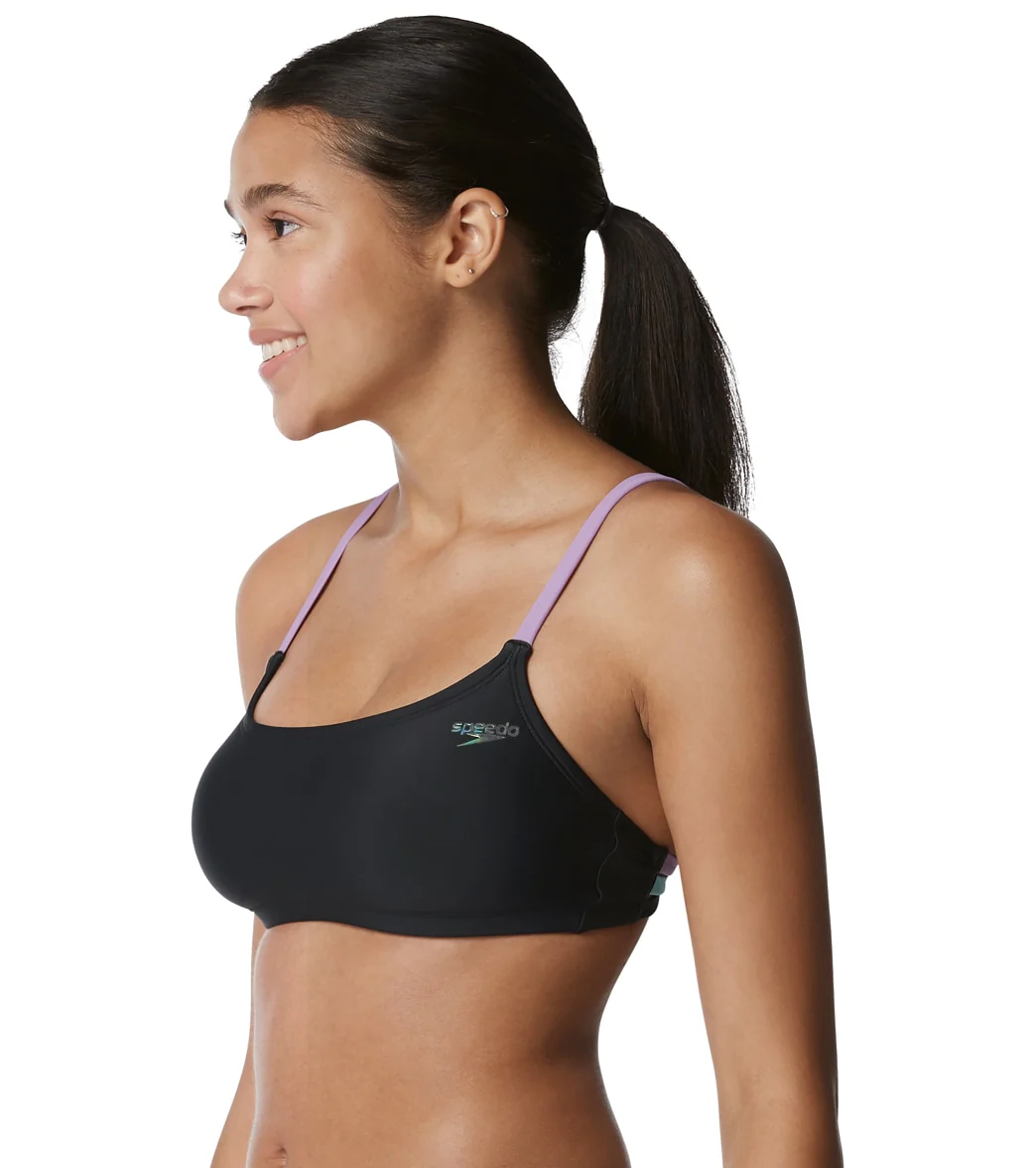 Speedo Women's Strappy Scoopneck Bikini Top - Image 2
