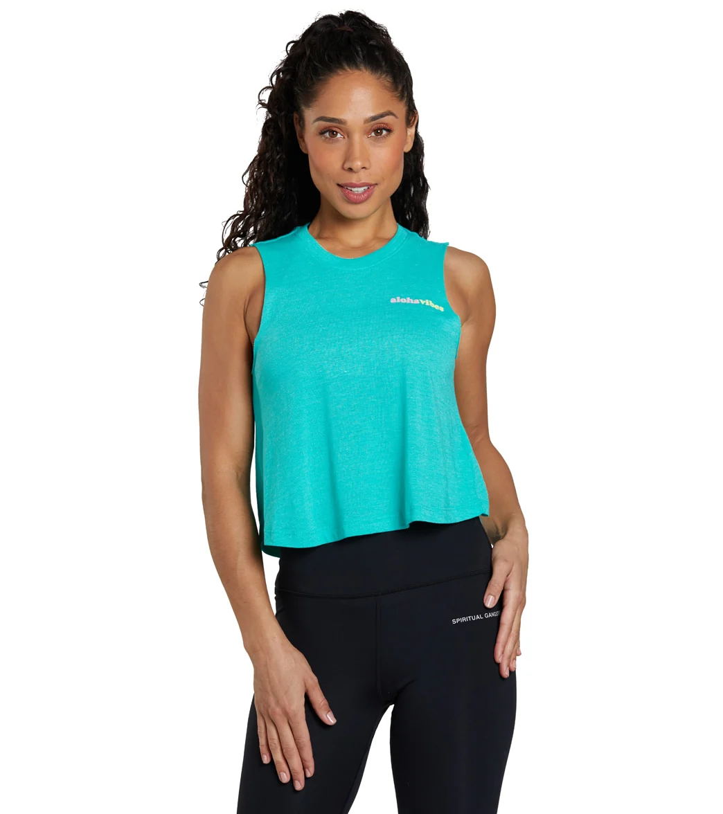 Spiritual Gangster Aloha Vibes Crop Tank - Image 6