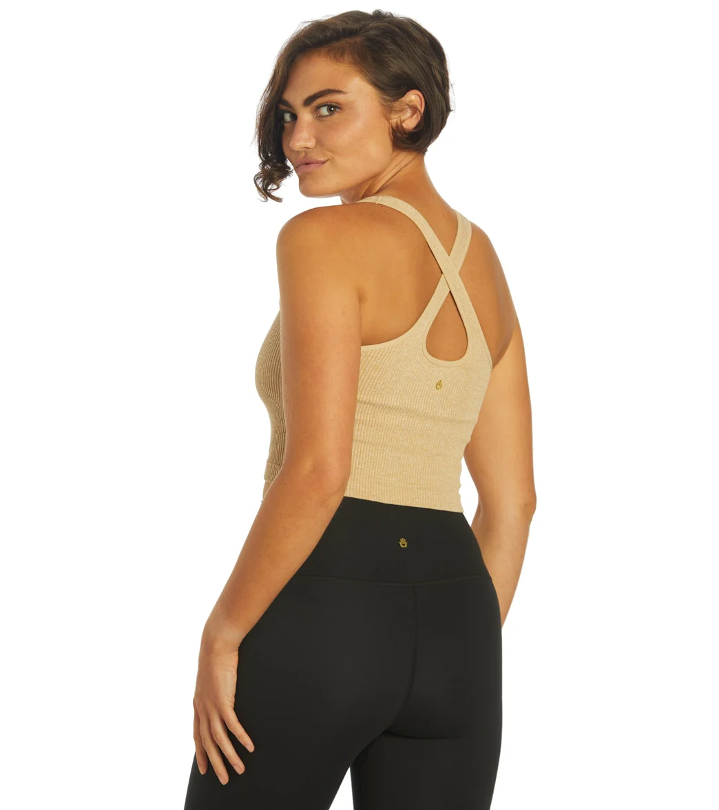 Spiritual Gangster Athena Heather Seamless Crop Top - Image 3