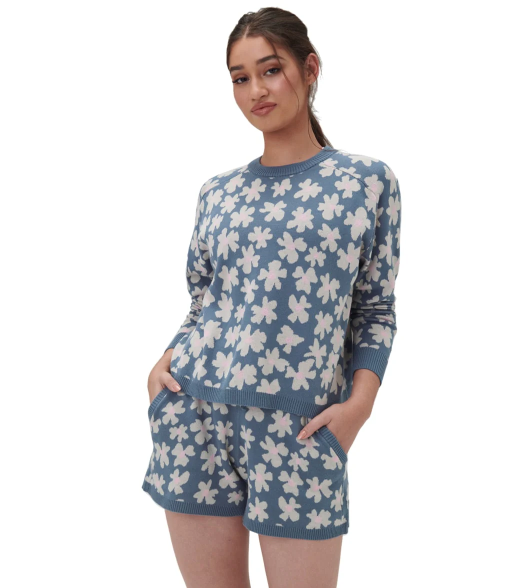 Spiritual Gangster Floral Jacquard Boxy Raglan Pullover - Image 5