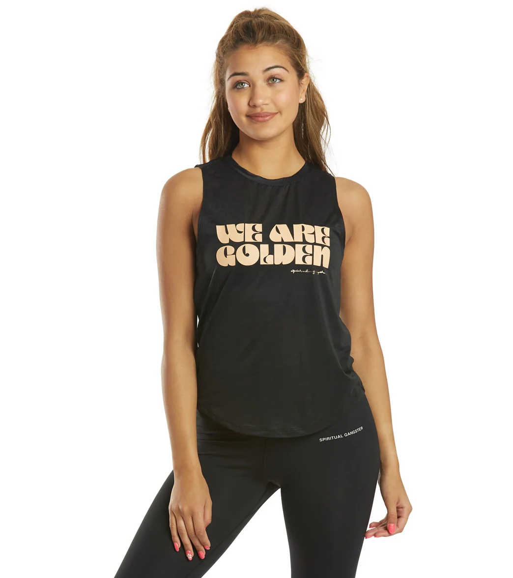 Spiritual Gangster Golden Active Muscle Tank - Image 8