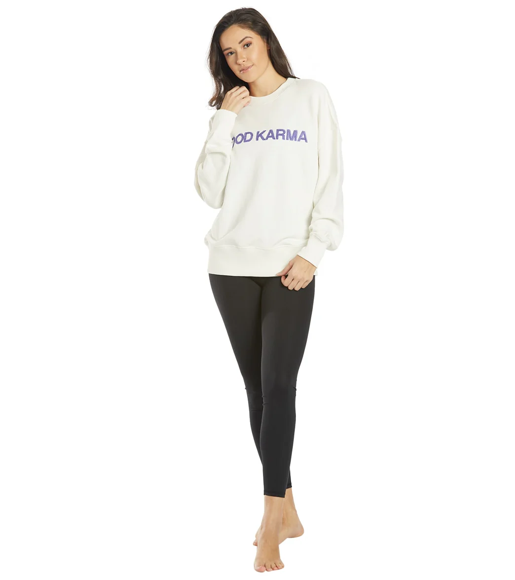 Spiritual Gangster Good Karma Relaxed Crewneck Pullover - Image 4