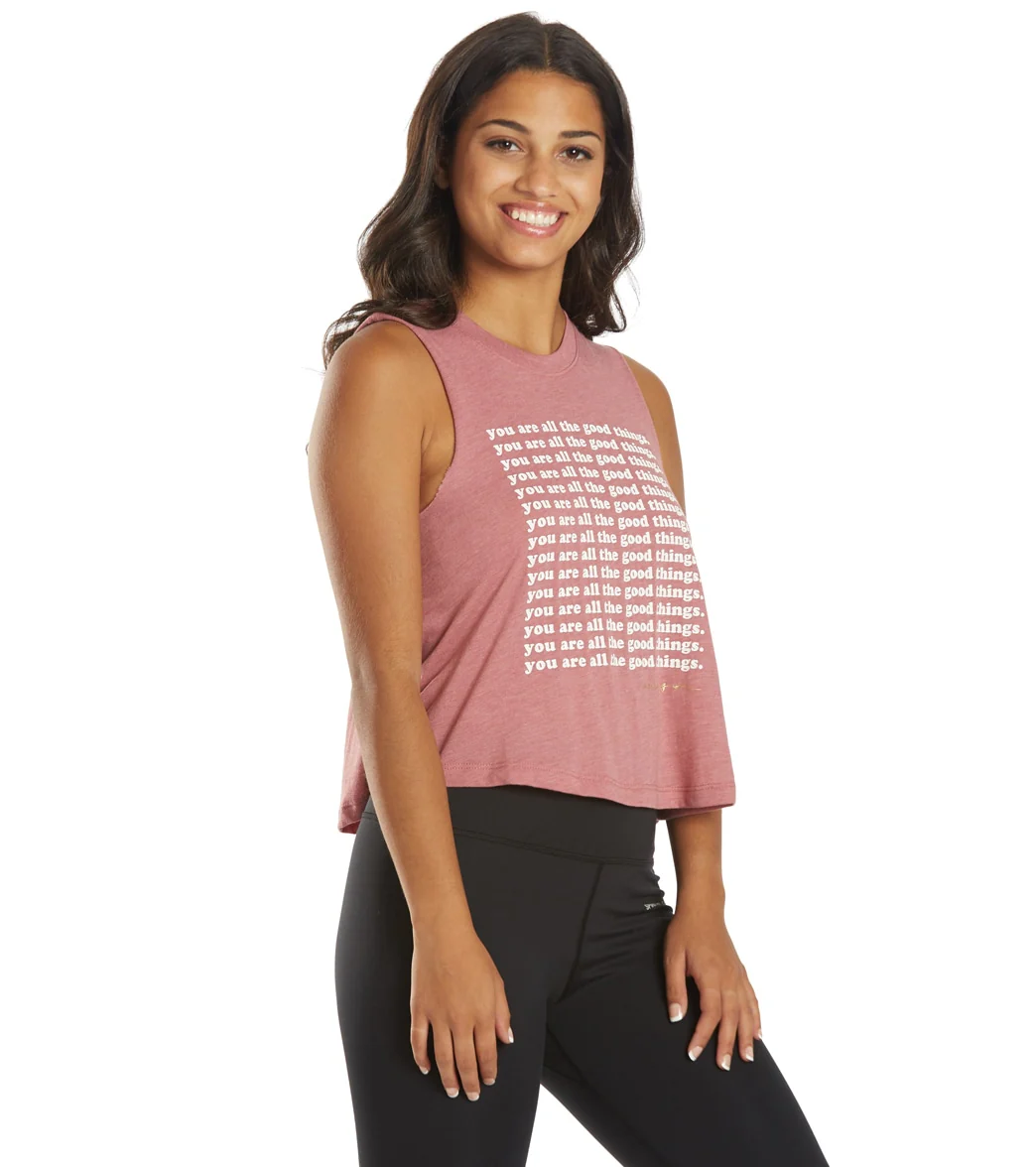 Spiritual Gangster Good Things Crop Tank - Image 2