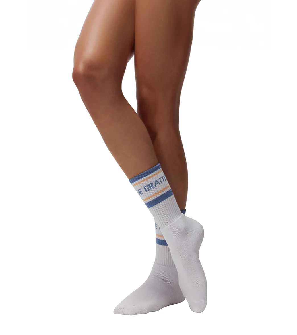Spiritual Gangster Gratitude Stripe Crew Sock - Image 2