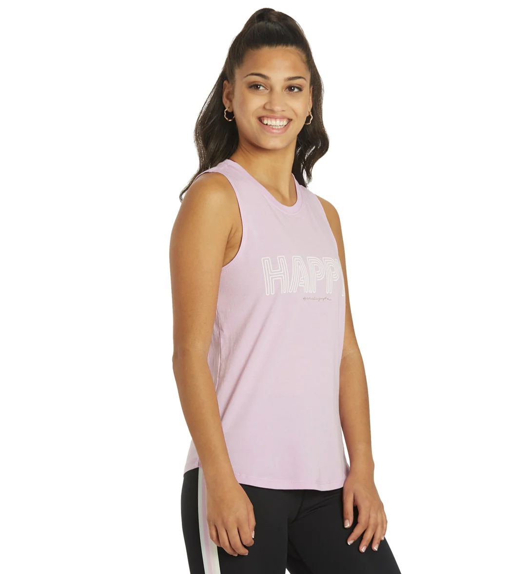 Spiritual Gangster Happy Muscle Tank - Image 2