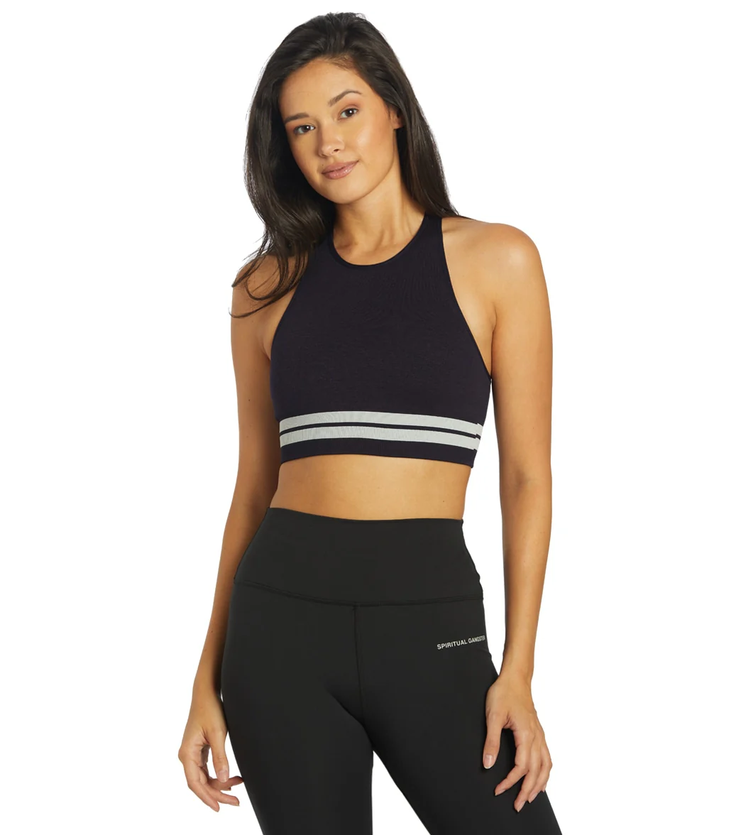 Spiritual Gangster High Neck Heathered Seamless Bra - Image 7