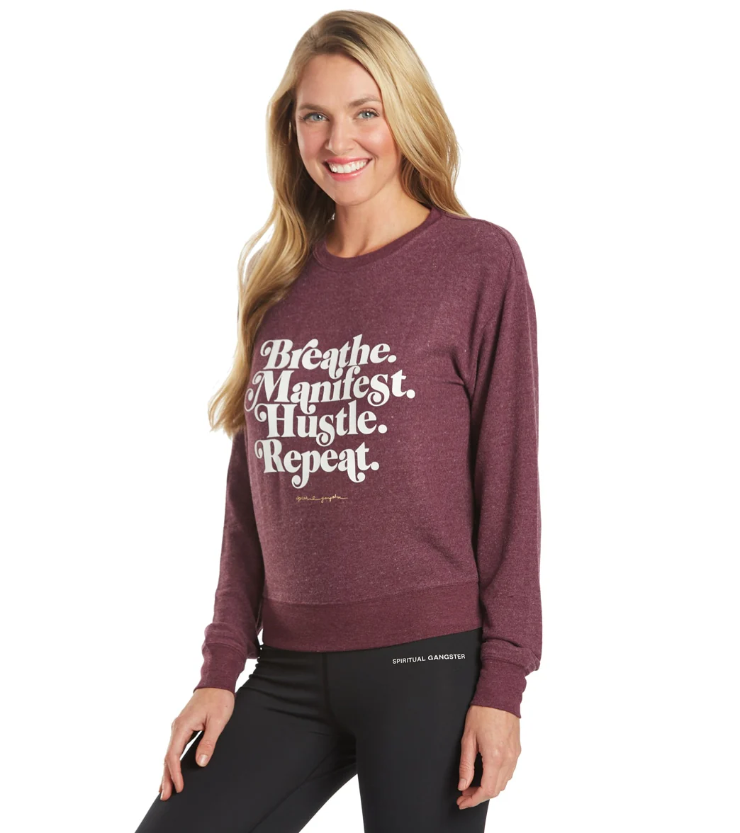 Spiritual Gangster Hustle Crew Neck Savasana Pullover - Image 5