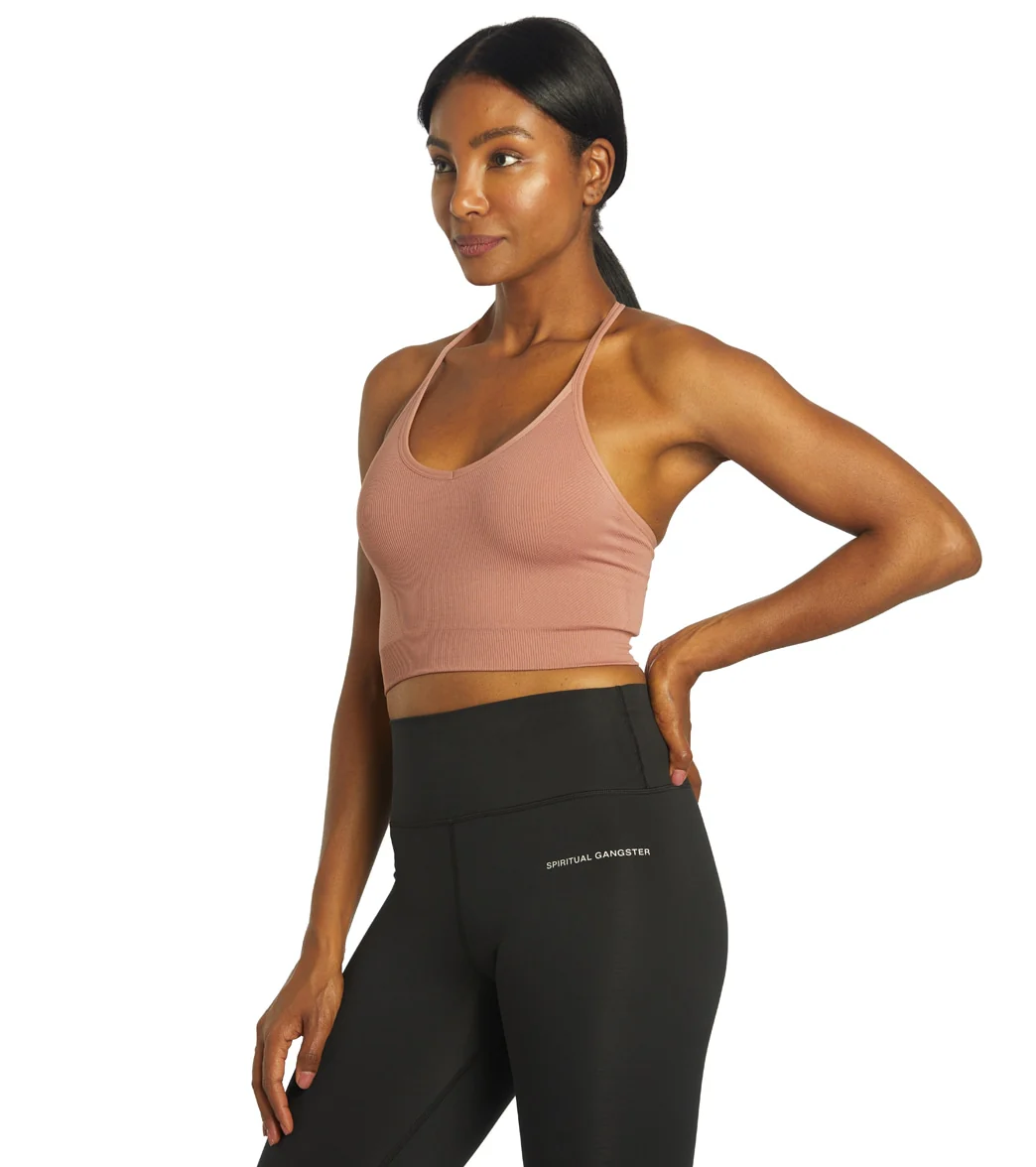 Spiritual Gangster Icon T-Back Sports Bra - Image 12