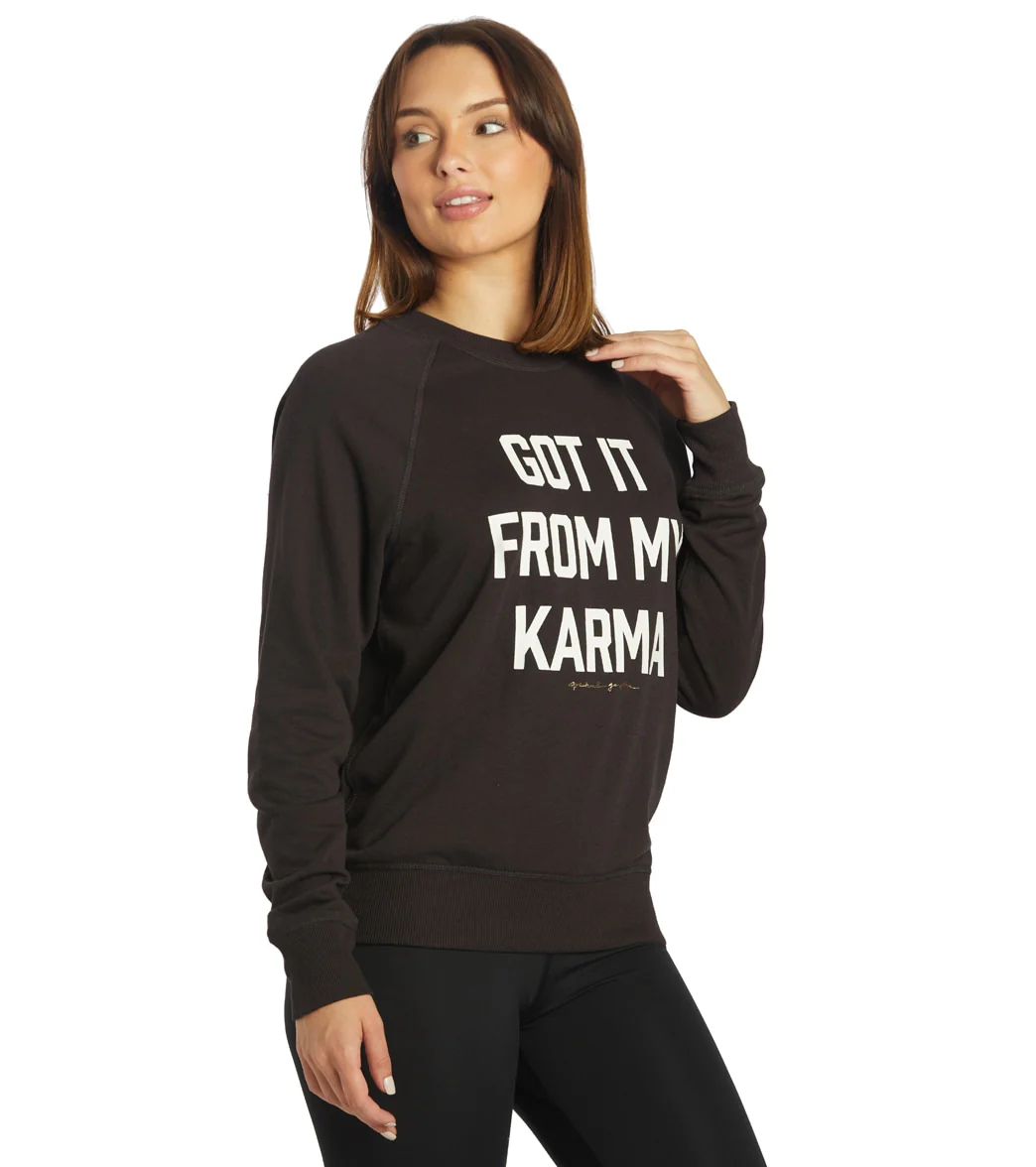 Spiritual Gangster Karma Old School Vintage Terry Pullover - Image 2