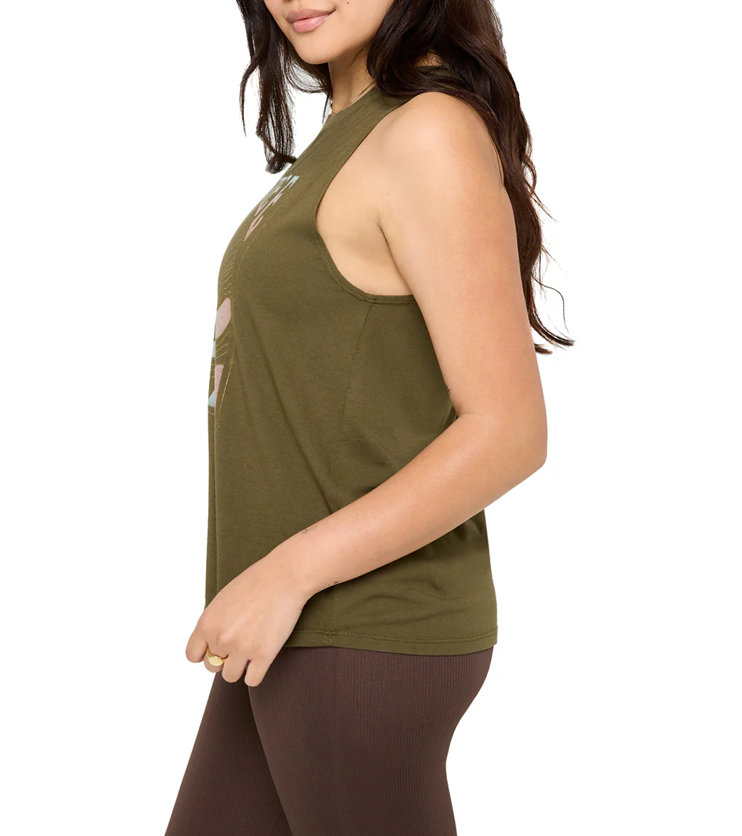 Spiritual Gangster Live Free Jade Muscle Tank - Image 2