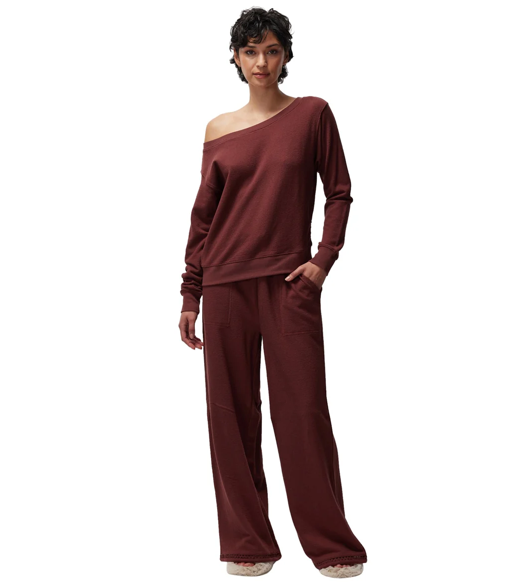 Spiritual Gangster Lofty Slub Rib Claudia Wide Leg Pant - Image 3