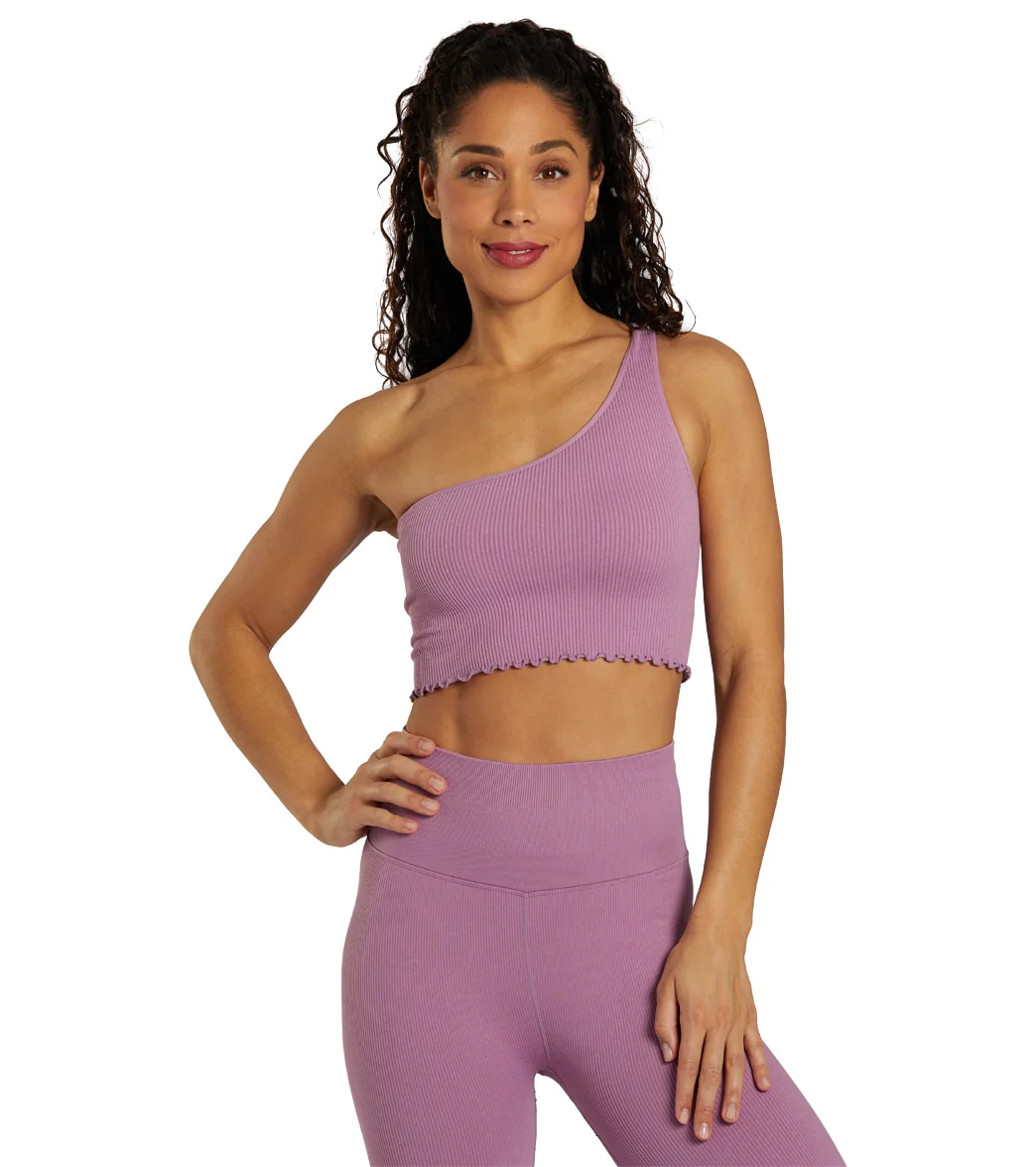 Spiritual Gangster Luna One Shoulder Seamless Tank - Image 13