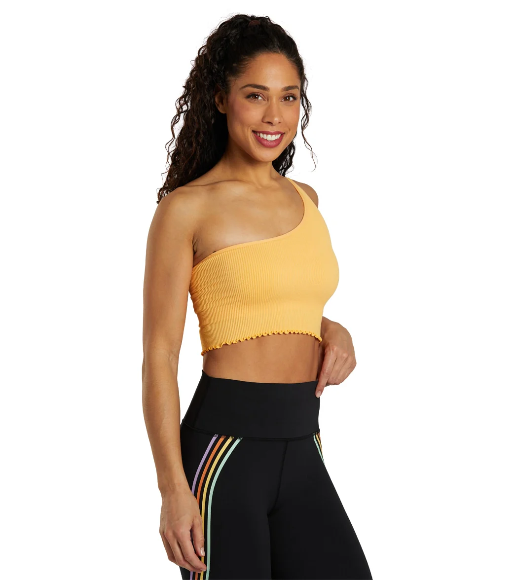Spiritual Gangster Luna One Shoulder Seamless Tank - Image 2