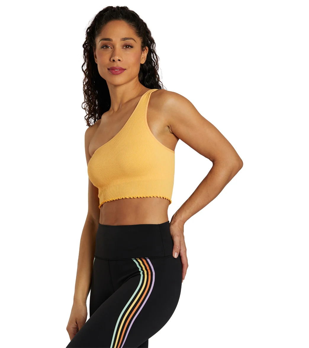 Spiritual Gangster Luna One Shoulder Seamless Tank - Image 4