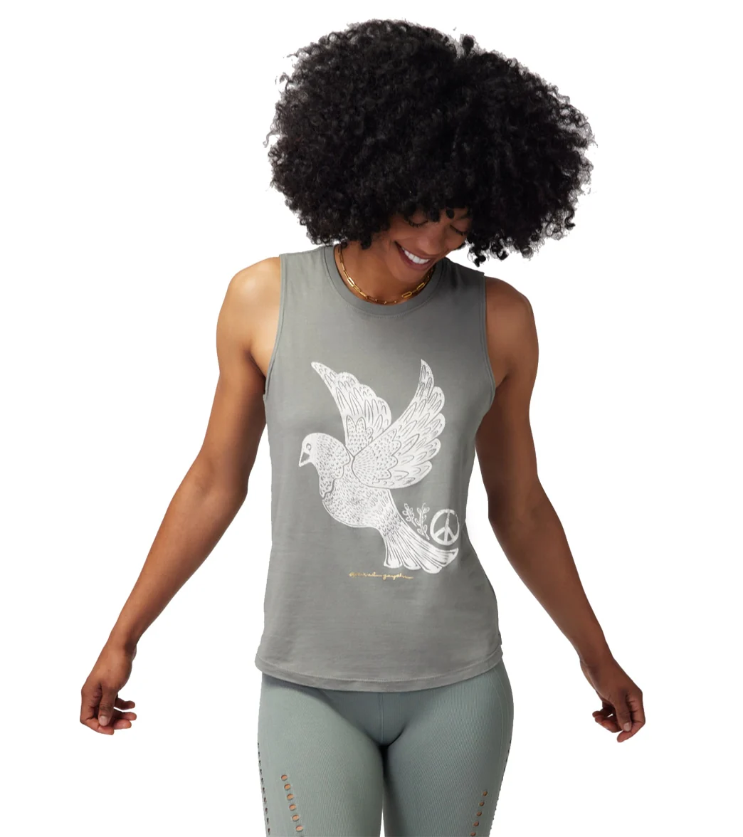 Spiritual Gangster Peace Dove Muscle Tank - Image 2