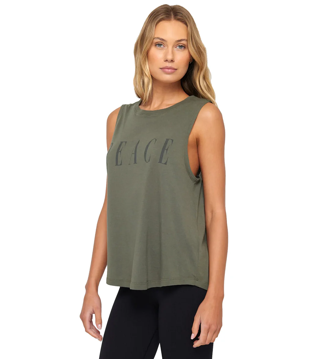 Spiritual Gangster Peace Jade Muscle Tank - Image 2