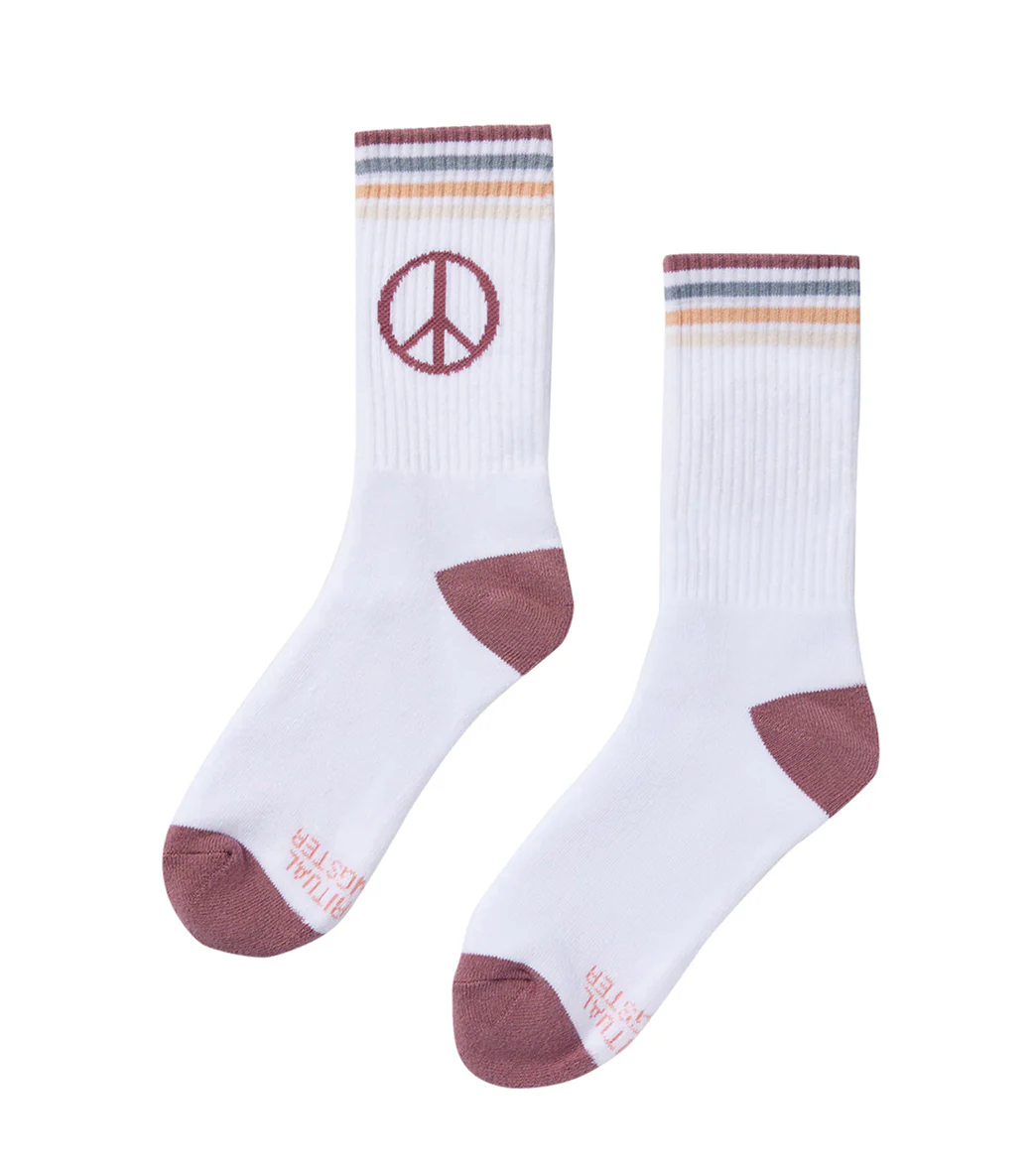 Spiritual Gangster Peace Sign Crew Sock - Image 2