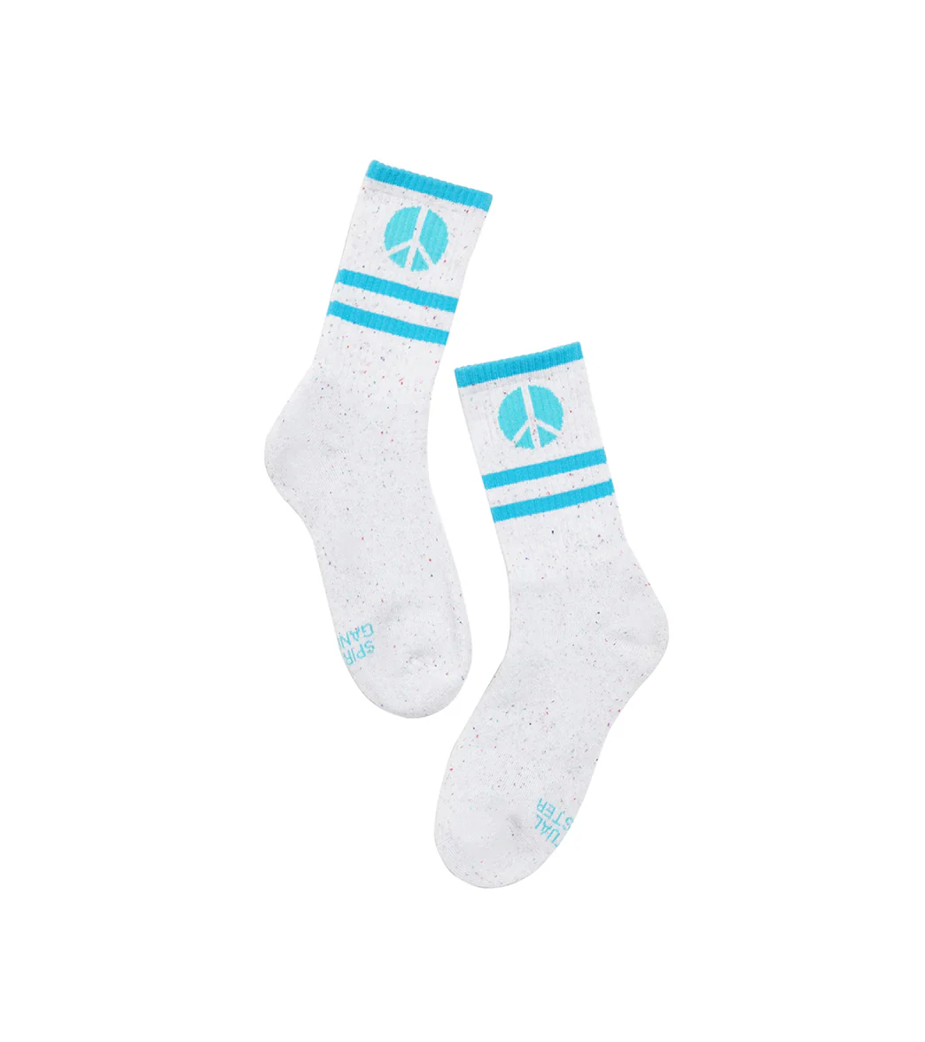 Spiritual Gangster Peace Stripe Crew Sock - Image 2
