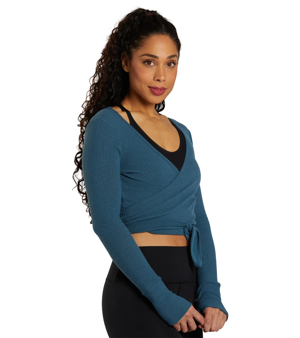 Spiritual Gangster Reversible Ballet Rib Wrap Sweater - Image 2
