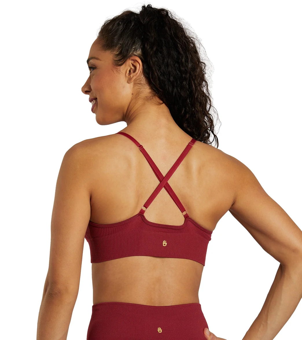 Spiritual Gangster Selene Seamless Triangle Rib Bra - Image 3