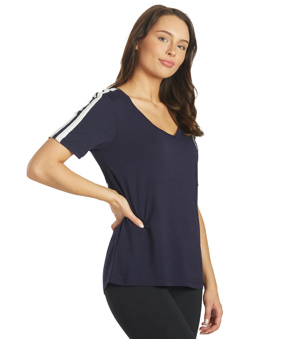 Spiritual Gangster V Neck Ringer Tee - Image 2