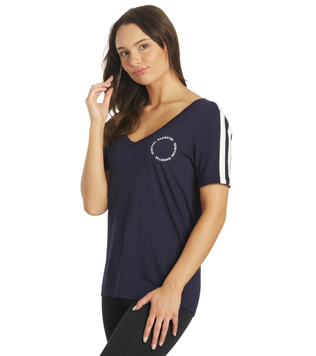 Spiritual Gangster V Neck Ringer Tee - Image 5