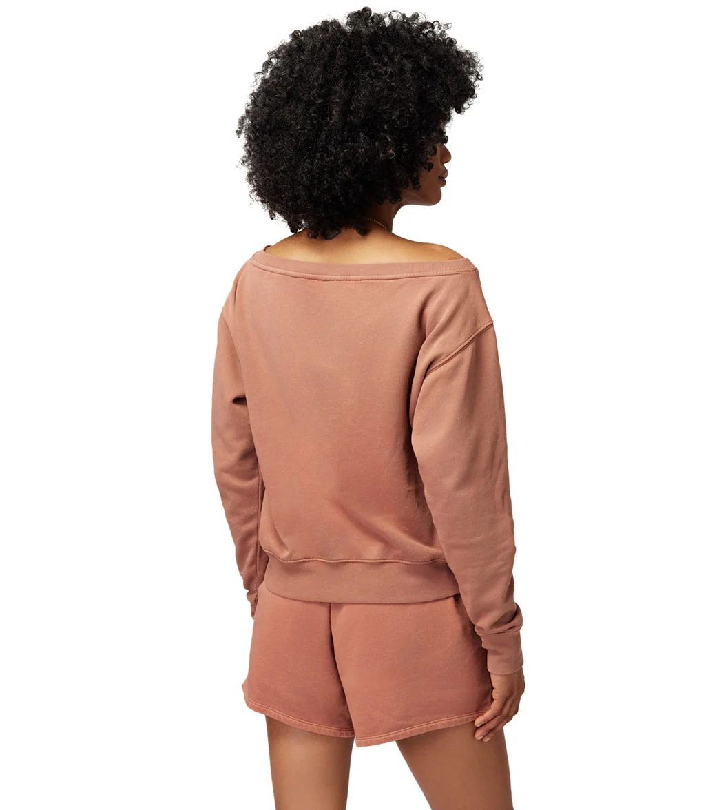 Spiritual Gangster Vida Off Shoulder Long Sleeve Top - Image 2
