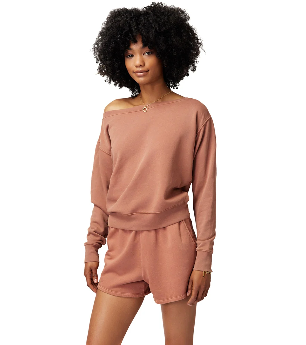 Spiritual Gangster Vida Off Shoulder Long Sleeve Top - Image 5