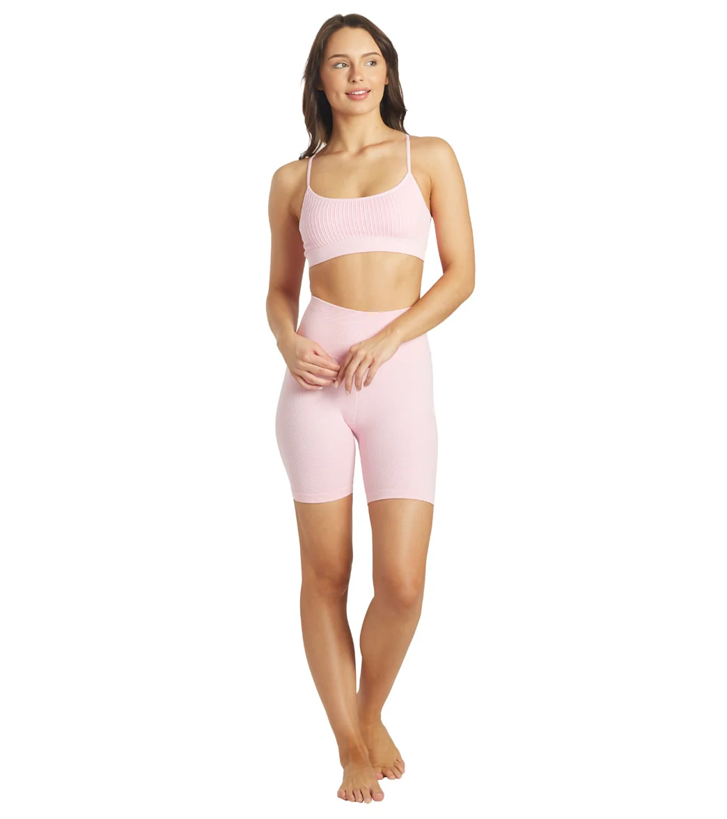Spiritual Gangster Wide Rib Scoop Heather Bra - Image 4