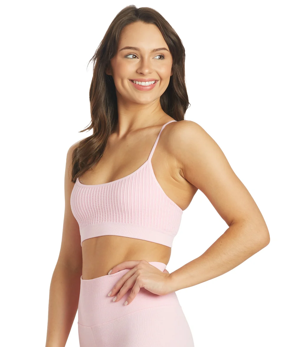 Spiritual Gangster Wide Rib Scoop Heather Bra - Image 5