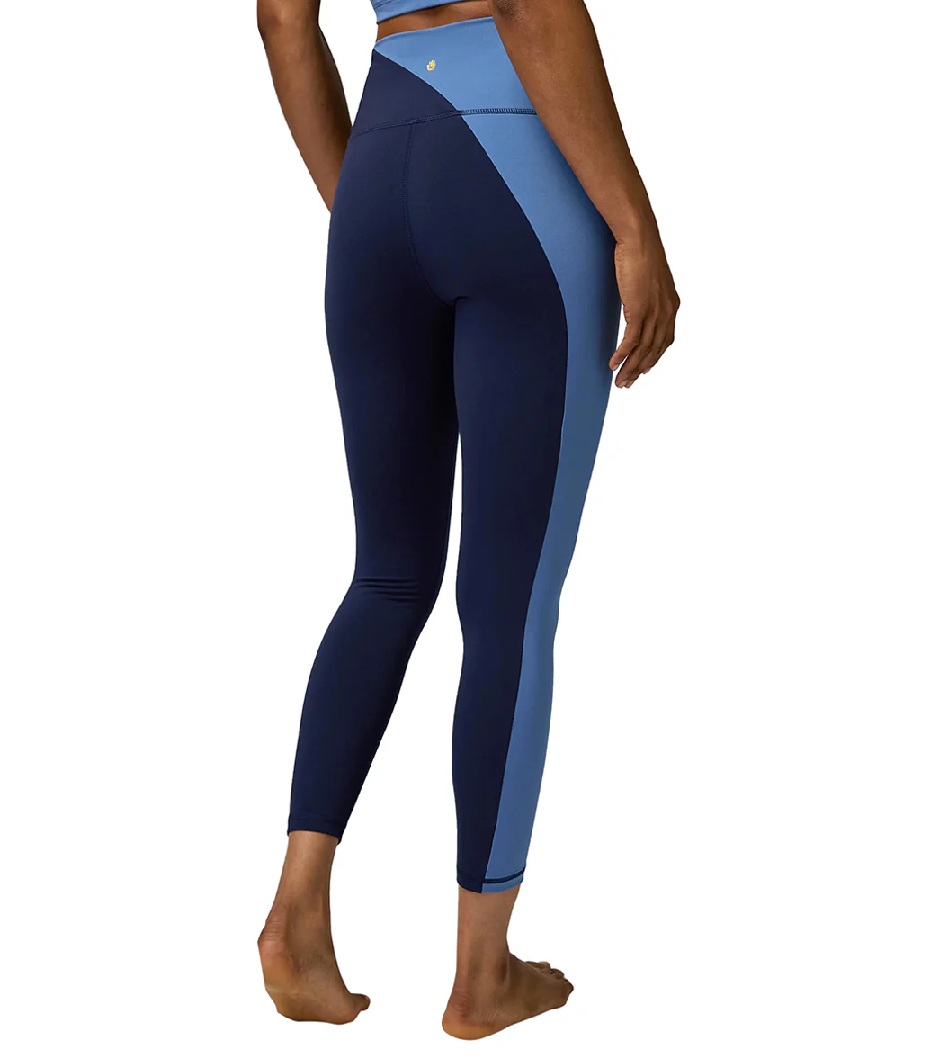 Spiritual Gangster Zoe Colorblock 7/8 Legging Midnight Navy/ Pacific Blue - Image 2