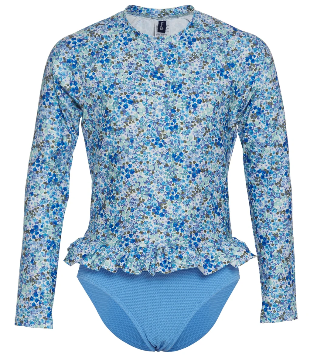 Splendid Girls Girls' Flora Long Sleeve Rashguard Set (Big Kid)