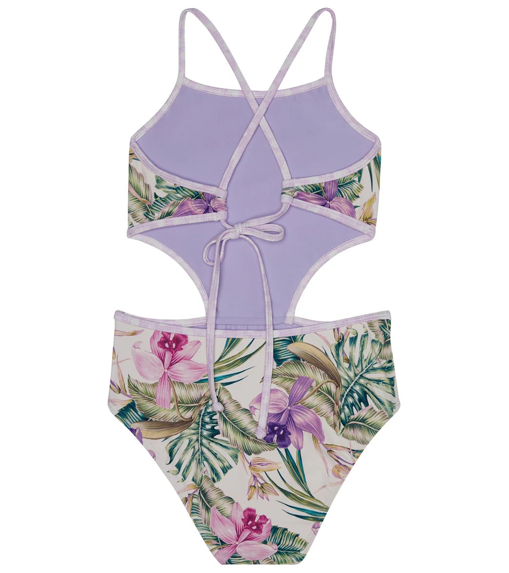 Splendid Girls' Panama Garden Cutout One Piece Swimsuit (Big Kid) - Image 2