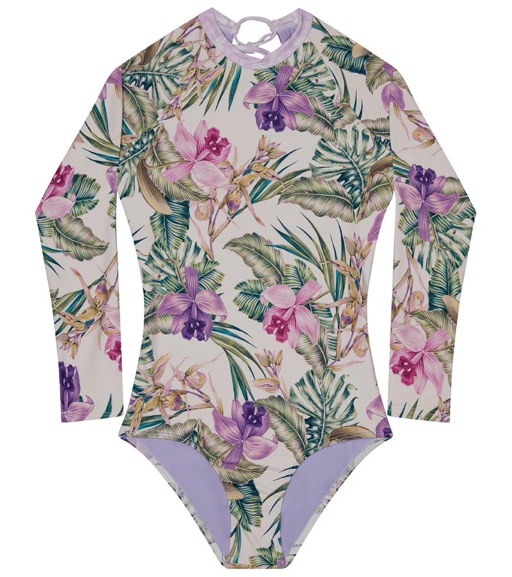 Splendid Girls' Panama Garden Long Sleeve One Piece Swimsuit (Big Kid) - Image 5