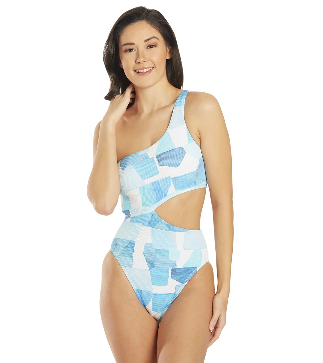 Splendid Women's Block Party Asymm One Piece Swimsuit - Image 7