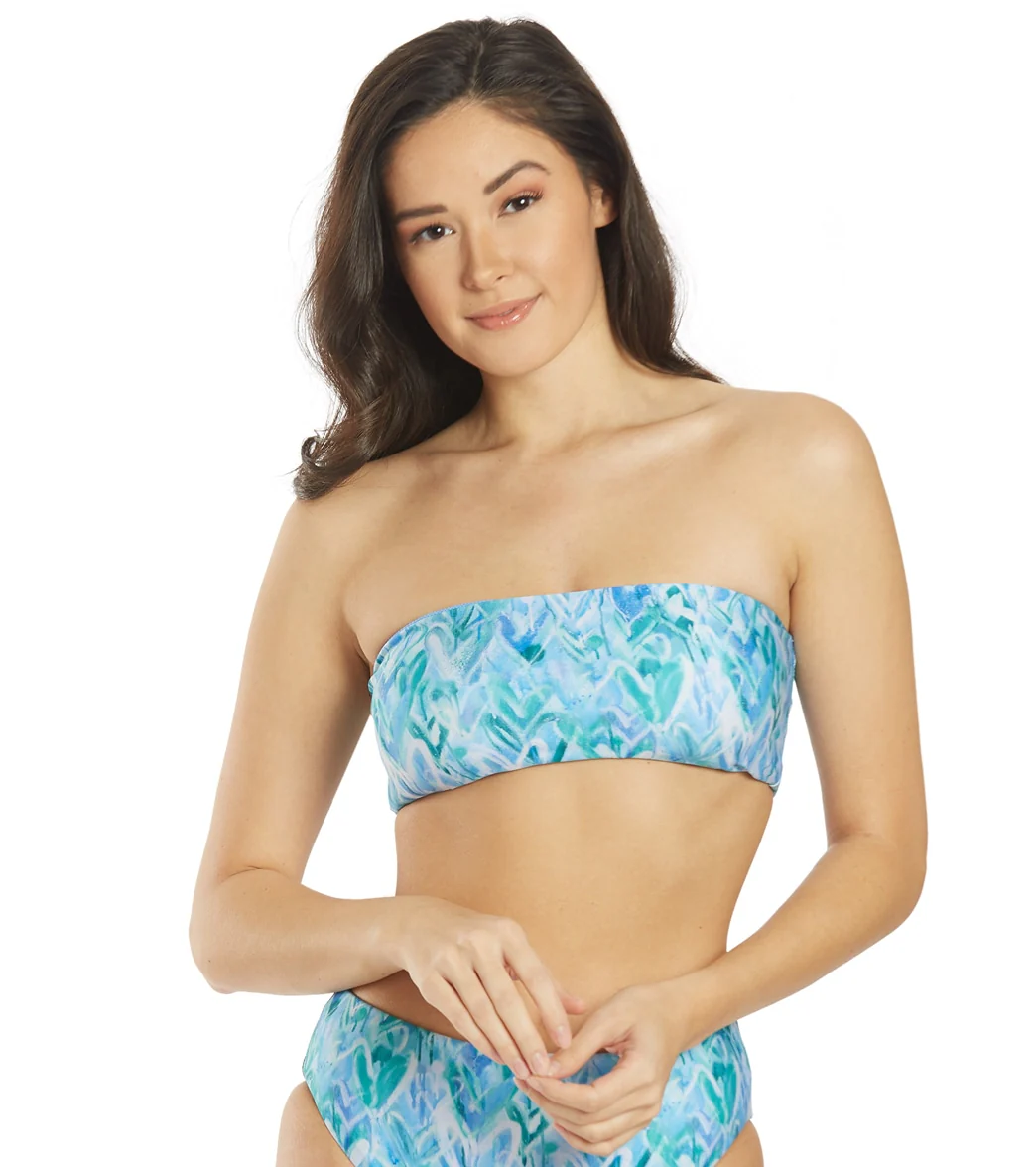 Splendid Women's Graffiti Reversible Bandeau Bikini Top - Image 9