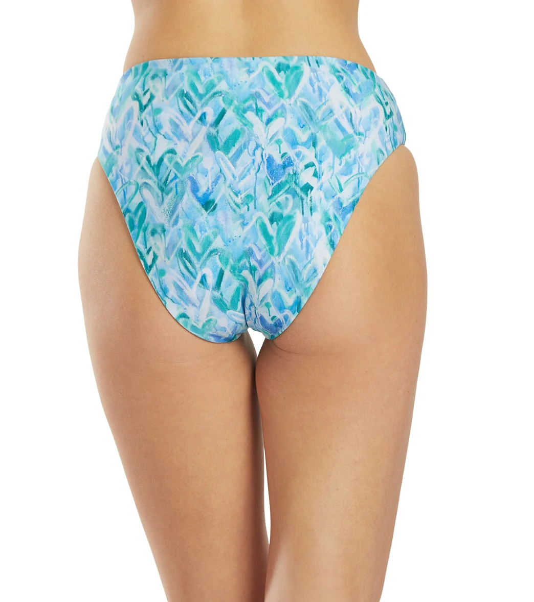 Splendid Women's Graffiti Reversible High Waist Bikini Bottom - Image 3