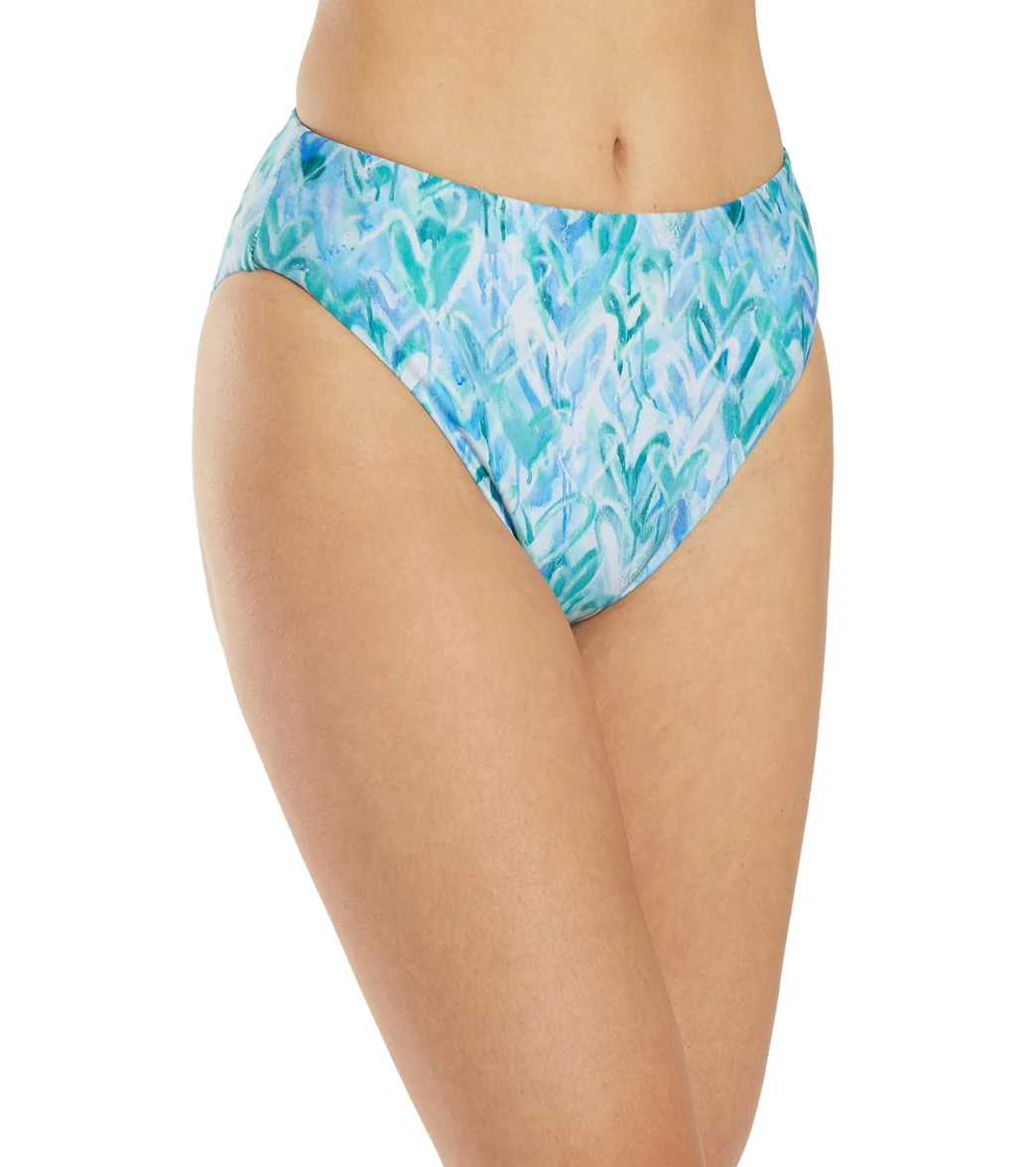 Splendid Women's Graffiti Reversible High Waist Bikini Bottom - Image 6