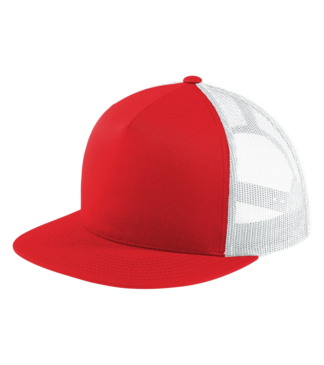 Sport-Tek Flat Bill Trucker Hat - Image 11