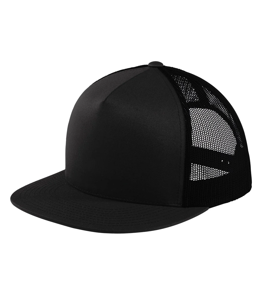 Sport-Tek Flat Bill Trucker Hat - Image 21