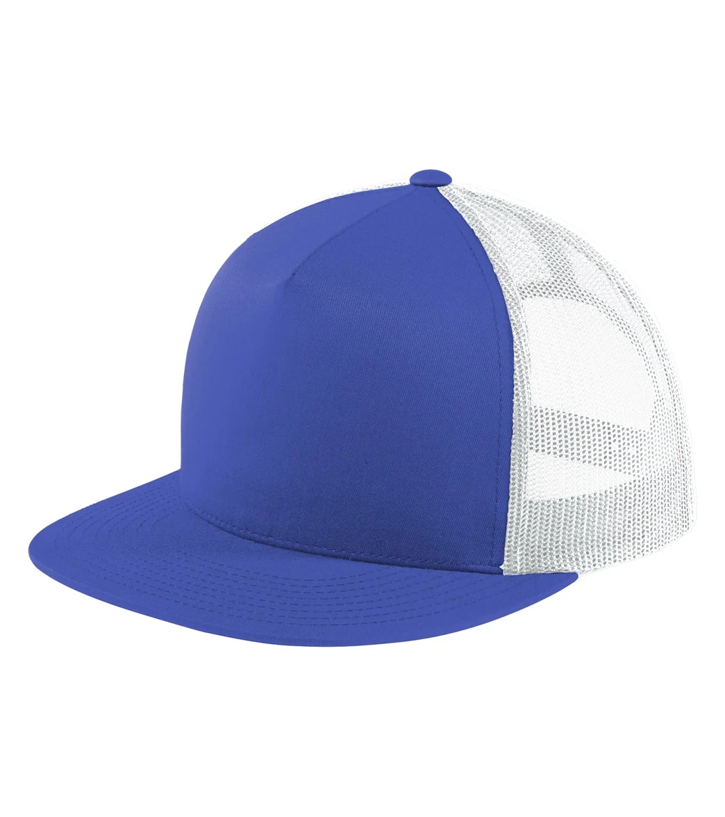 Sport-Tek Flat Bill Trucker Hat - Image 6