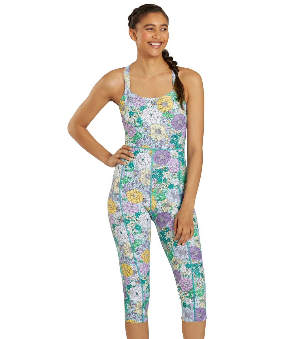Sporti Active Bondi Floral One Piece Cropped Swim Unitard - Image 9