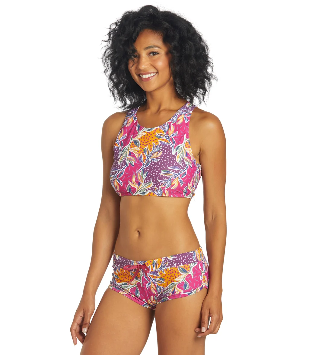 Sporti Active Floral Patchwork High Neck Crop Bikini Top - Image 4