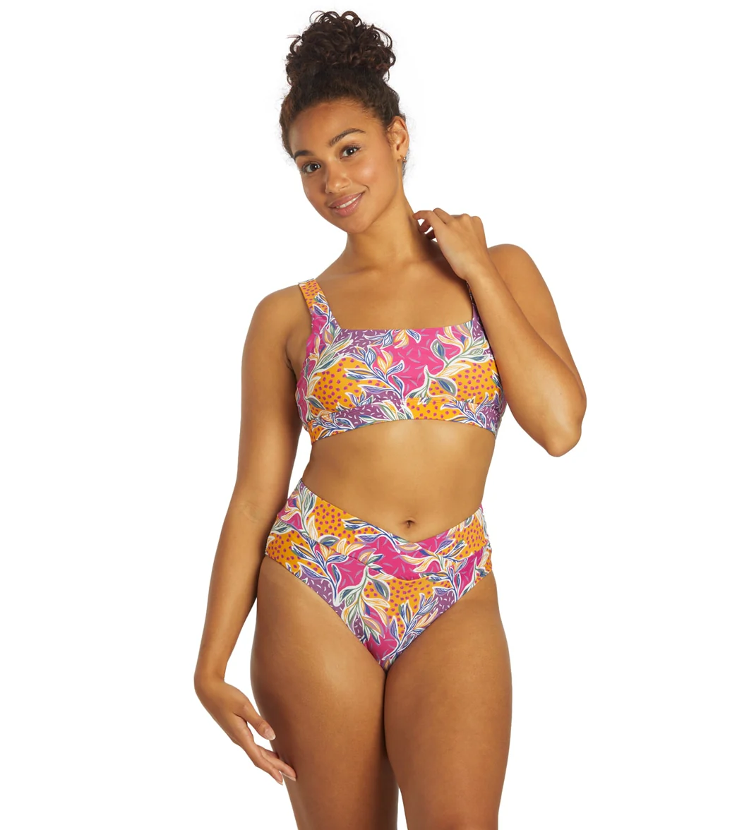 Sporti Active Floral Patchwork High Waisted Cheeky Swim Bottom - Image 2